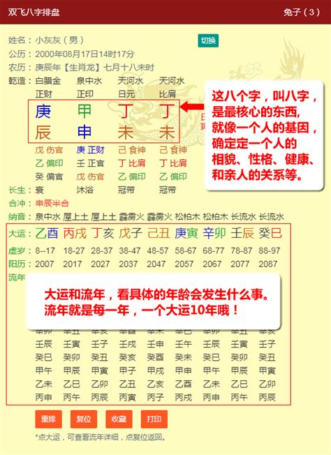 八字排版|八字在线排盘